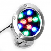Подводный светодиодный прожектор LL-824 9LED 9W RGB AC24V IP68 140x80x160mm корпус нержавеющая сталь