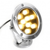 Подводный светодиодный прожектор LL-824 9LED 9W 2700K 24V 850Lm IP68 140x80x160mm нержавеющая сталь
