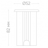 Светодиодный светильник Feron SP2812 1W AC12V 2700K IP68 D50xH82mm