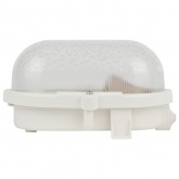 Светильник ЭРА НБП 01-60-012 с ободком Евро пластик/стекло IP53 E27 max 60W 184х115х90 овал белый