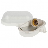 Светильник ЭРА НБП 01-60-012 с ободком Евро пластик/стекло IP53 E27 max 60W 184х115х90 овал белый