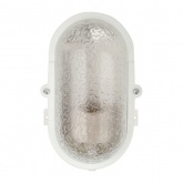 Светильник ЭРА НБП 01-60-012 с ободком Евро пластик/стекло IP53 E27 max 60W 184х115х90 овал белый