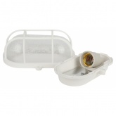 Светильник ЭРА НБП 01-60-002 с решеткой Евро пластик/стекло IP53 E27 max 60W 184х115х90 овал белый