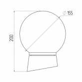 Светильник ЭРА НБП 01-60-004 с наклонным основанием Гранат полиэтилен IP20 E27 max 60W