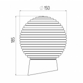 Светильник ЭРА НБП 01-60-004 с наклонным основанием Гранат стекло IP20 E27 max 60W D150 шар