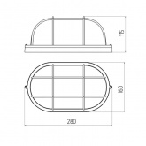 Светильник ЖКХ ЭРА НБП 04-100-002 с решеткой под лампу 100W с цоколем Е27 5056396213000