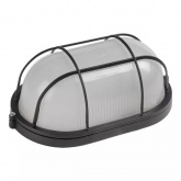 Светильник ИЭК НПП1202 100Вт IP54 черный овальный с решеткой