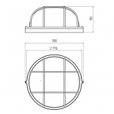 Светильник ЖКХ ЭРА НБП 03-60-002 с решеткой под лампу 60W с цоколем Е27 5056396212904