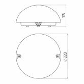 Светильник ЖКХ ЭРА НБП 06-60-012 антивандальный МАТОВ под лампу 60W с цоколем Е27 212683