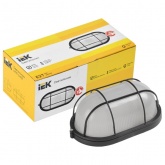 Светильник ИЭК НПП1402 черный/овал с решеткой 60Вт IP54