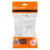 Вилка с заземлением и кнопкой извлечения из сети TDM 2P+E 16А угловая белая