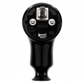 Вилка с заземлением и кнопкой извлечения из сети TDM 2P+E 16А угловая черная