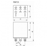 Реле ONI (ИЭК) РЭК77/3(LY3) 10А 12В АC