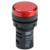 Лампа ИЭК AD22DS(LED)матрица d22мм красный 24В AC/DC