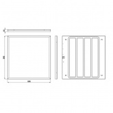 Светильник светодиодный ЭРА SPO-1-40-4K-M-90RA 40W 4000K 3200Lm IP40 RA>90 с линзой 595x595x25mm