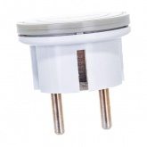 Вилка с заземлением ультраплоская UNIVersal Невидимка 2P+E 16A с кольцом белая