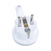 Вилка с заземлением ультраплоская UNIVersal Невидимка 2P+E 16A с кольцом белая