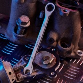 Ключ комбинированный трещоточный Rexant 10 мм, CrV, зеркальный хром