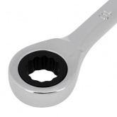 Ключ комбинированный трещоточный Rexant 10 мм, CrV, зеркальный хром