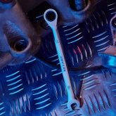 Ключ комбинированный трещоточный Rexant 10 мм, CrV, зеркальный хром