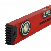 Уровень алюминиевый Rexant Рельс, 600 мм, 3 глазка (1 поворотный)