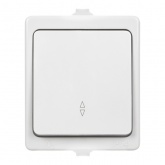 Переключатель одноклавишный TDM открытой установки Вуокса 10А IP54 белый