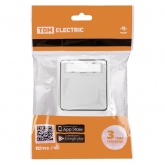 Кнопка звонковая TDM с полем для надписи Вуокса 6A IP54 белый