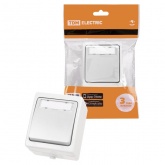 Кнопка звонковая TDM с полем для надписи Вуокса 6A IP54 белый