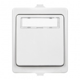 Кнопка звонковая TDM с полем для надписи Вуокса 6A IP54 белый