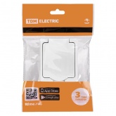 Розетка TDM 2П+З открытой установки Вуокса 16А IP54 белый