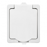 Розетка TDM 2П+З открытой установки Вуокса 16А IP54 белый