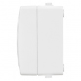 Розетка двойная TDM 2П+3 (горизонтальная) открытой установки Вуокса 16А IP54 белый