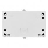 Блок (горизонтальный) TDM Вуокса выключатель одноклавишный+розетка 2П+З шторки IP54 белый