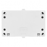 Блок (горизонтальный) TDM Вуокса выключатель двухклавишный+розетка 2П+З шторки IP54 белый