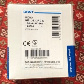 Дифференциальный автомат Chint NB1L-63 С50А 2P 100мА тип AC однофазный электромеханический 6кА 4м (дифавтомат, АВДТ)