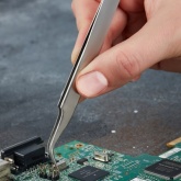 Пинцет Rexant изогнутый узкий 125мм