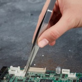 Пинцет Rexant прямой рифленый 160мм