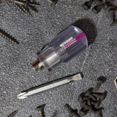 Отвертка комбинированная, прозрачная рукоятка, 40 мм двухсторонняя (крестовая PH 2, шлицевая SL6)