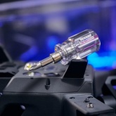 Отвертка комбинированная, прозрачная рукоятка, 40 мм двухсторонняя (крестовая PH 2, шлицевая SL6)