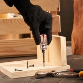 Отвертка комбинированная, прозрачная рукоятка, 40 мм двухсторонняя (крестовая PH 2, шлицевая SL6)