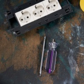 Отвертка комбинированная, прозрачная рукоятка, 120 мм двухсторонняя (крестовая PH 2, шлицевая SL6)