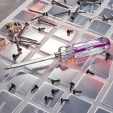 Отвертка комбинированная, прозрачная рукоятка, 120 мм двухсторонняя (крестовая PH 2, шлицевая SL6)