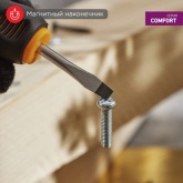 Отвертка Rexant шлицевая SL 6х40 мм, двухкомпонентная рукоятка