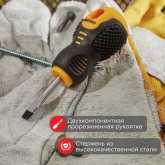 Отвертка Rexant шлицевая SL 6х40 мм, двухкомпонентная рукоятка