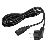 Шнур сетевой Rexant евровилка угловая - евроразъем С13 кабель 3x0,75 мм2 длина 1,8 метра (PE пакет)