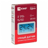 Датчик температуры и влажности EKF с экраном и возможностью отправки уведомления Zigbee Connect