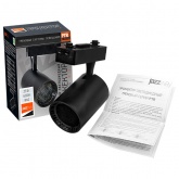 Трековый светодиодный светильник JazzWay PTR 1335 35W 3000K 24° BL черный с сотовой решеткой IP40