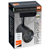 Трековый светодиодный светильник JazzWay PTR 1335 35W 3000K 24° BL черный с сотовой решеткой IP40