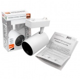 Трековый светодиодный светильник JazzWay PTR 1335 35W 4000K 24° WH белый с сотовой решеткой IP40