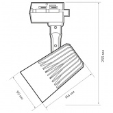 Трековый светодиодный светильник JazzWay PTR 0140-2 40W 4000K 24° BL черный IP40